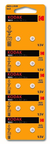 Элемент питания Kodak AG5 (393) LR754, LR48 [KAG5-10]  (10/100/1000)