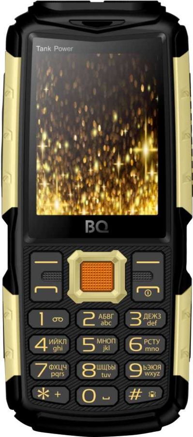 Мобильный телефон BQ 2430 Tank Power Чёрный+Золотой (1/40)