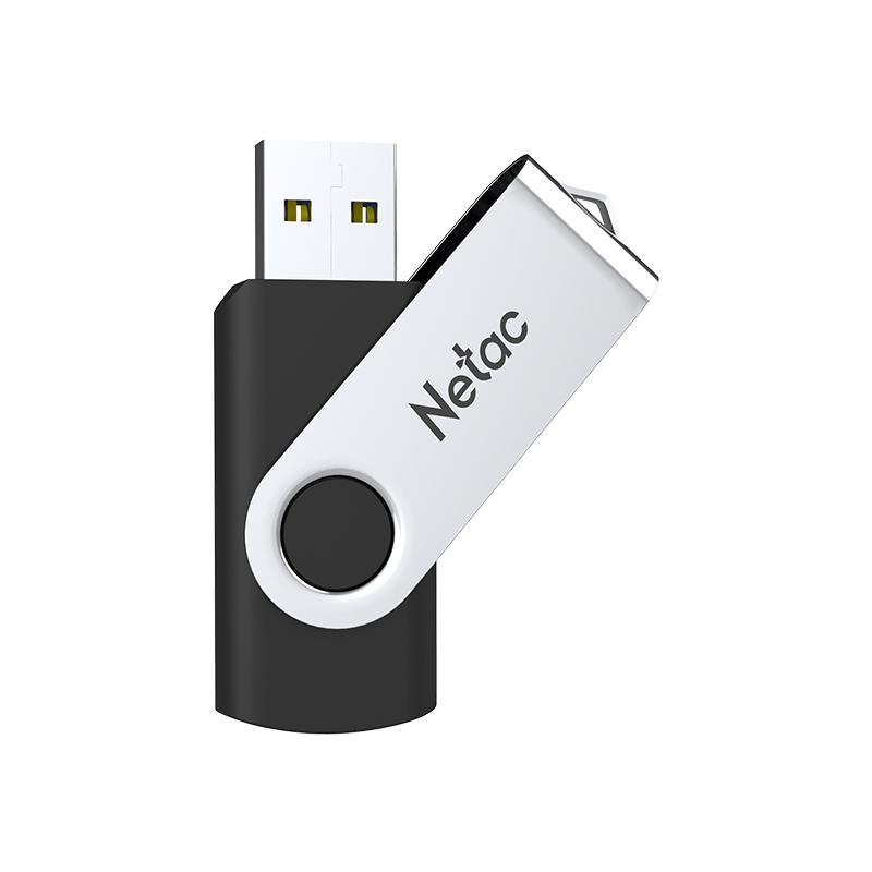 USB  128GB  Netac  U505  чёрный/серебро
