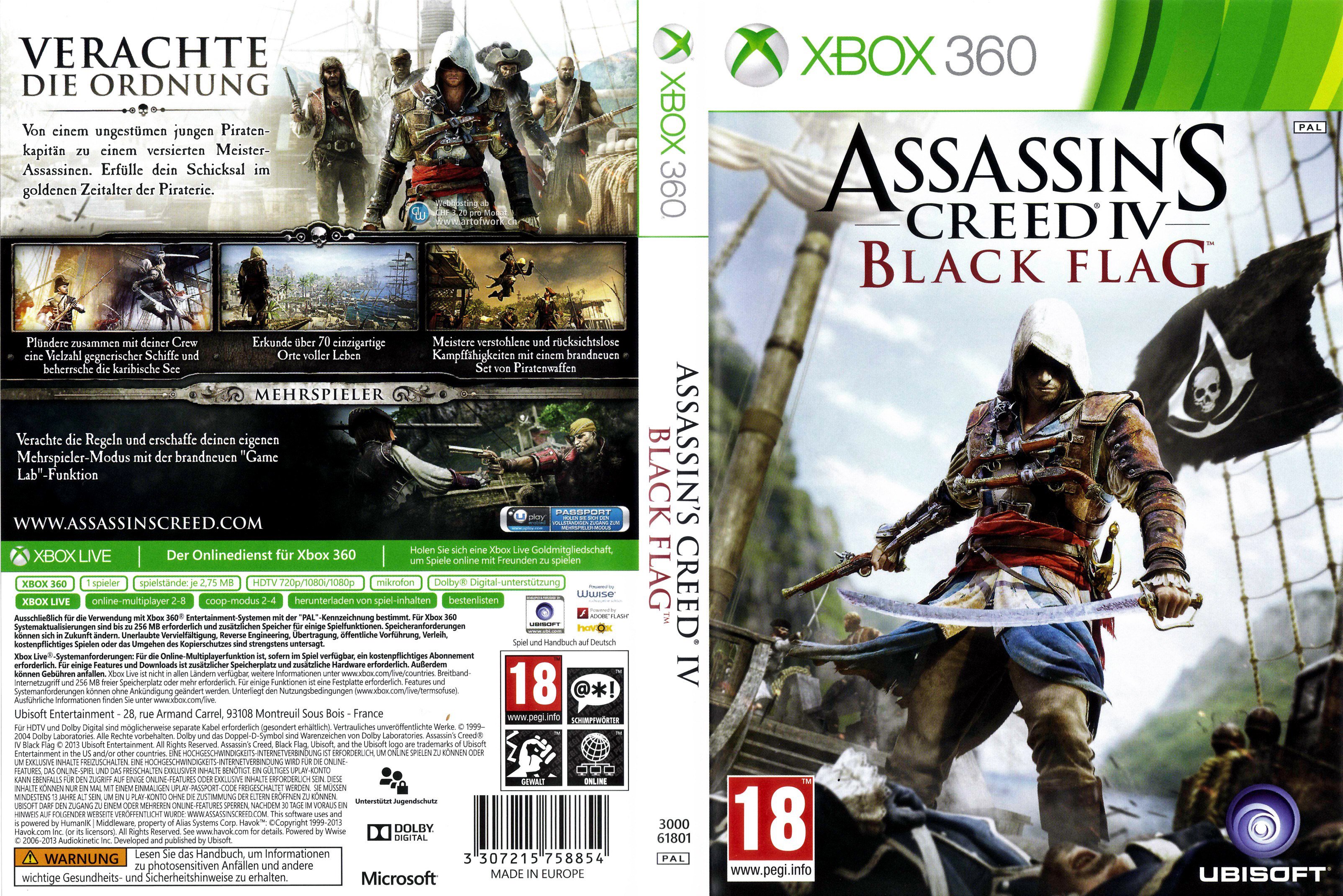 Assassin's Creed IV: Black Flag [Xbox 360, английская версия]