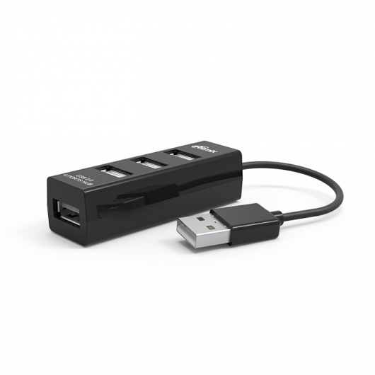 Разветвитель RITMIX CR-2402, черный, USB 2.0, 4 порта (1/200)
