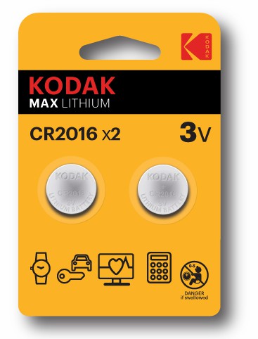 Элемент питания KODAK CR2016-2BL (30/240/43200)