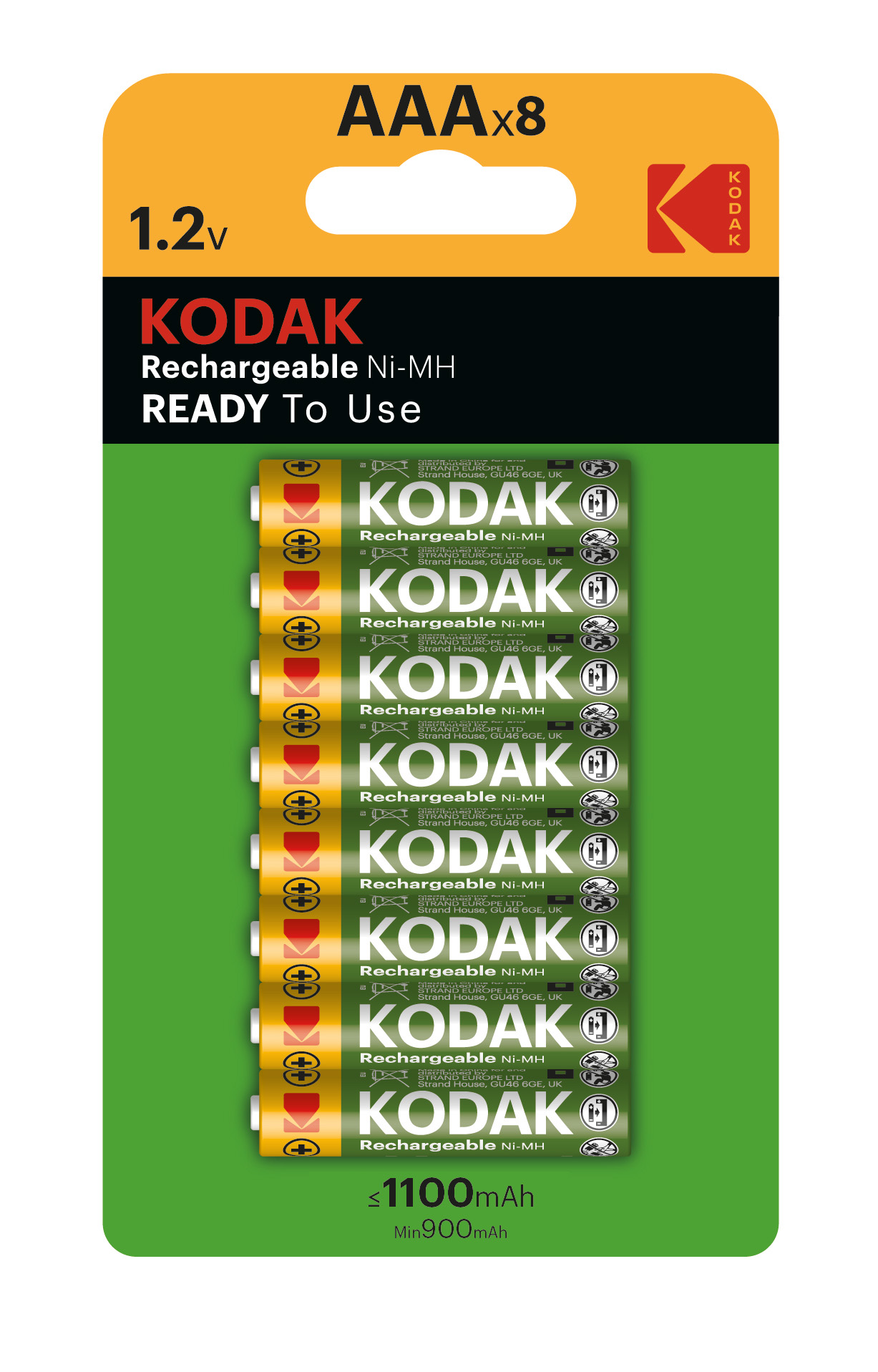 Аккумулятор KODAK  HR03-8BL 1100mAh (8/48/384/23040)
