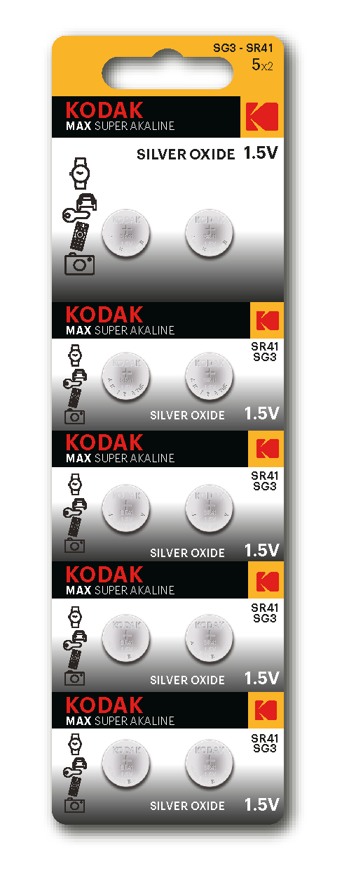 Элемент питания  Kodak SG3 (392) SR736, SR41 MAX Silver Oxid Button Cell (10/100/2000)