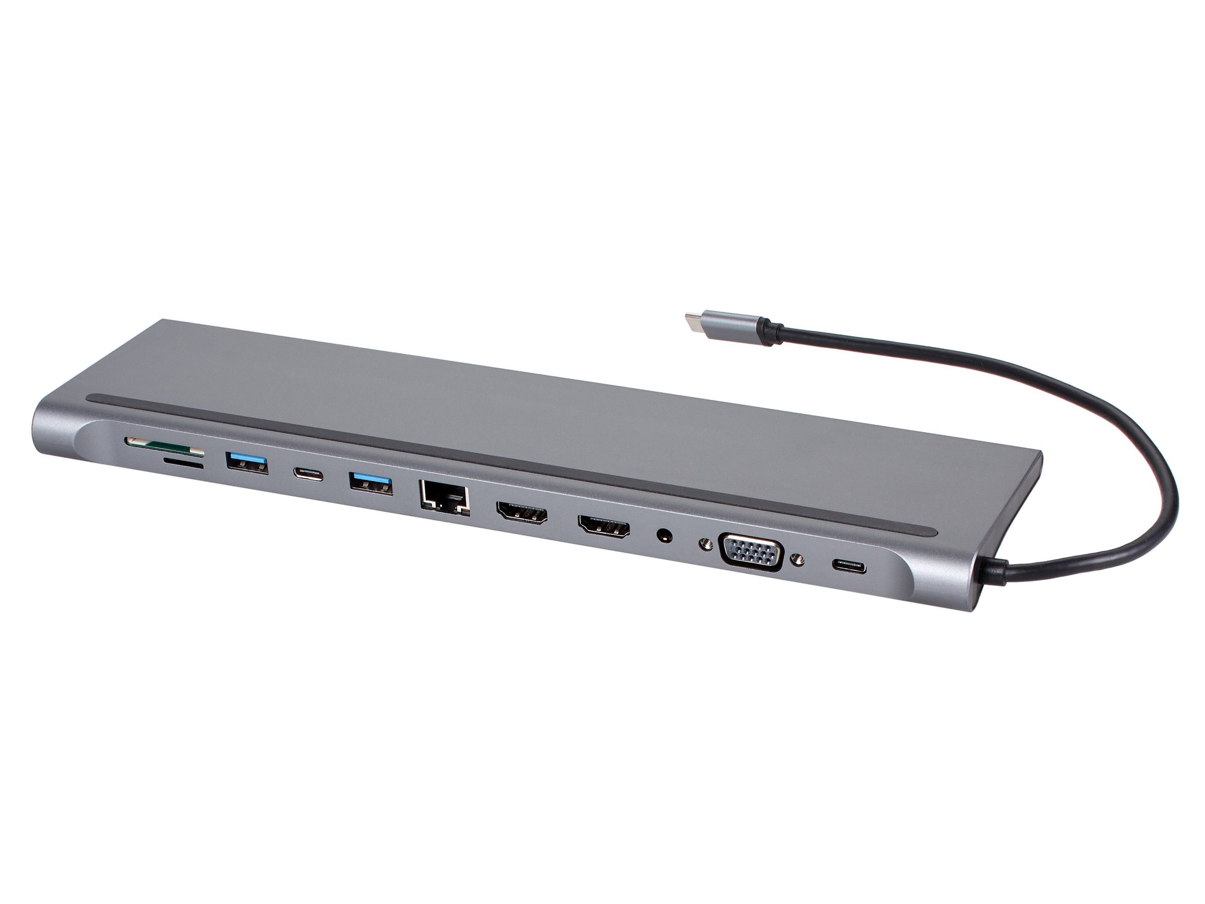 USB-концентратор iOpen ACU4700 TC--->2USB3.0+USB2.0+RJ45(100mbs)+2HDMI+VGA+PD+TypeC+TF+SD+audio (1/1