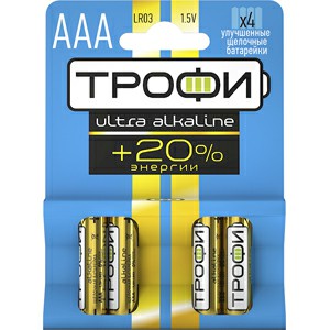 Элемент питания Трофи LR03-4BL ENERGY MAX  Alkaline (40/960/30720)