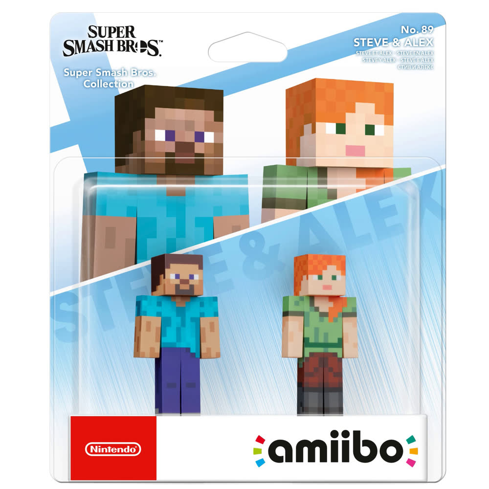 Minecraft: Steve and Alex - №89 (Super Smash Bros. коллекция) [Nintendo Amiibo Character]