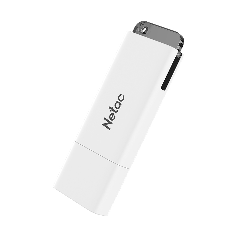 USB  64GB  Netac  U185  белый с LED индикатором