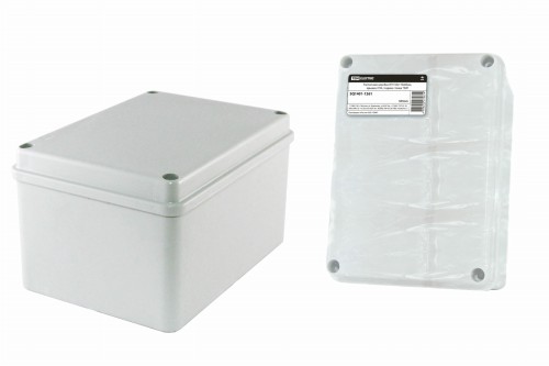 Распаячная коробка ОП 150х110х85мм, крышка, IP44, гладкие стенки, инд. штрихкод, TDM (1/30)
