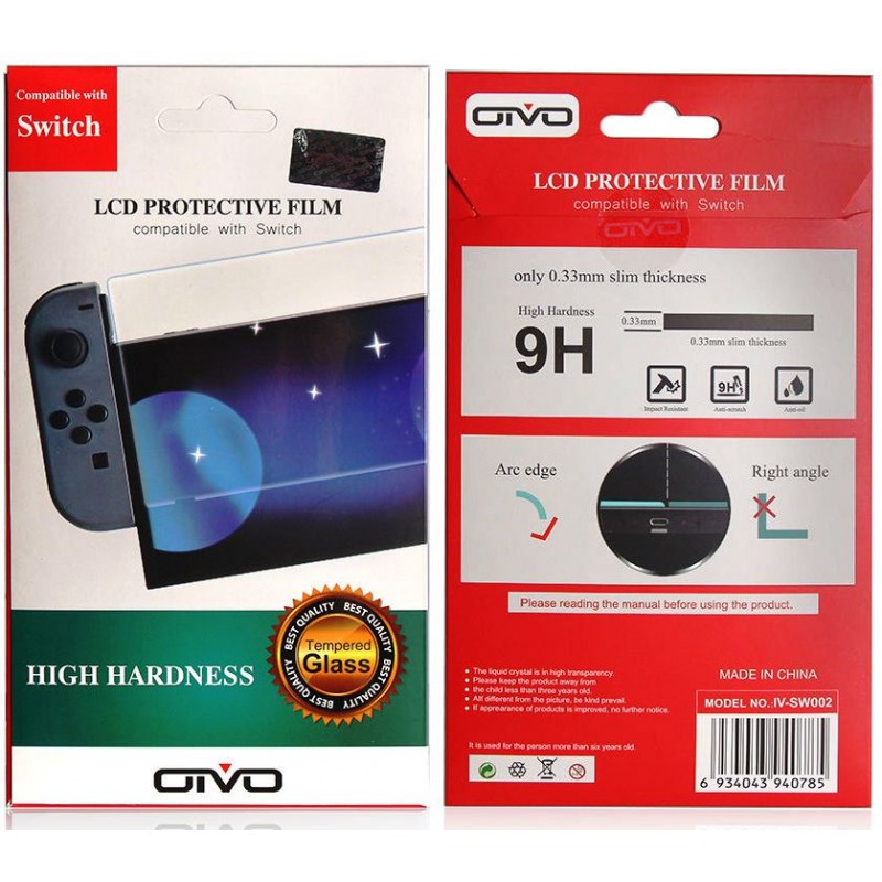 Защита экрана Nintendo Switch High Hardness Tempered Glass Protector IV-SW002 Oivo
