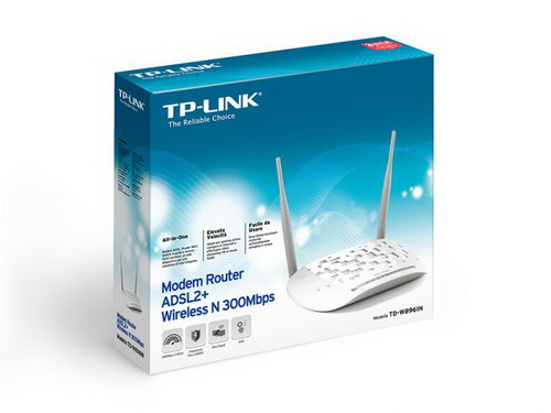 Роутер TP-LINK TD-W8961N, ADSL2+.серии N, 4-порт, 802.11b/g/n, 300 Mb/б (1/20)