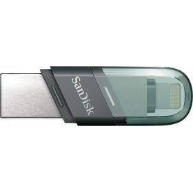 USB 3.1  32GB  SanDisk  Flip iXpand (Type A + Lightning)  голубой/серебро