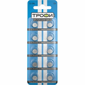 Элемент питания Трофи G02 (396) LR726, LR59 ENERGY POWER Button Cell (200/1600/153600)