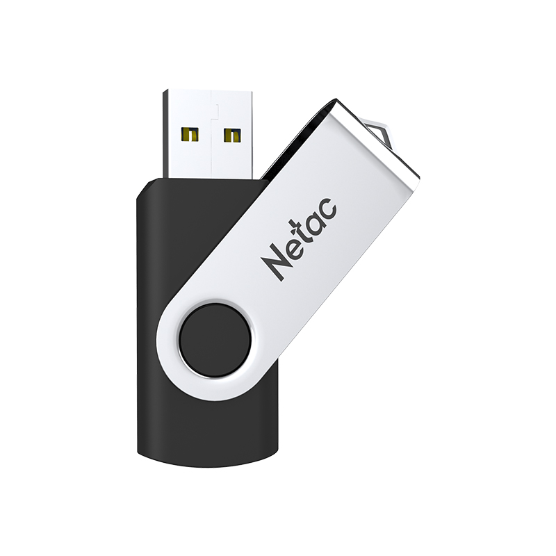 USB 3.0  64GB  Netac  U505  чёрный/серебро