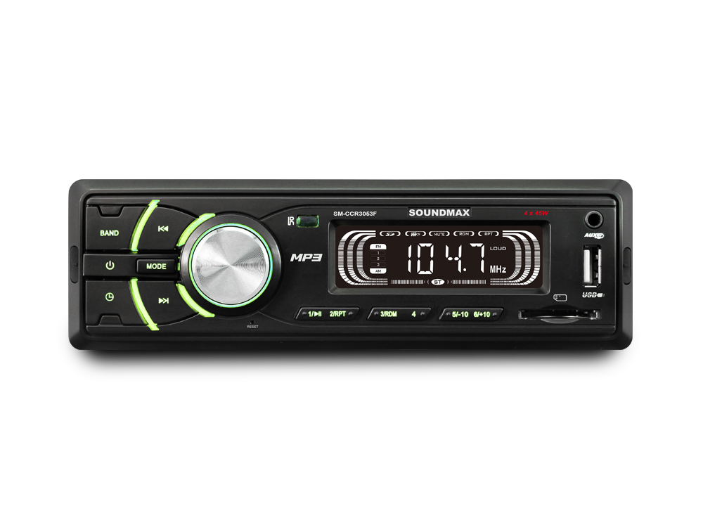 SOUNDMAX SM-CCR3053F  радио USB + SDcard  green