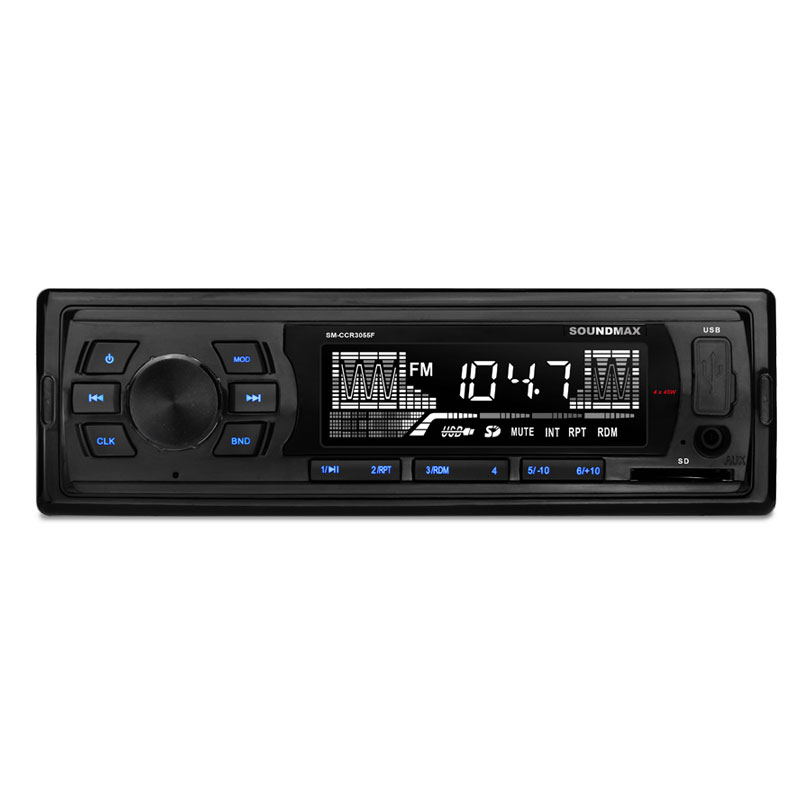 SOUNDMAX SM-CCR3055F  радио USB + SDcard  blue