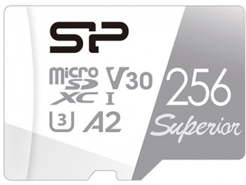 MicroSDXC  256GB  Silicon Power Class 10  Superior Colorful UHS-I U3 A2 (R/W 100/80 Mb/s) без адапте