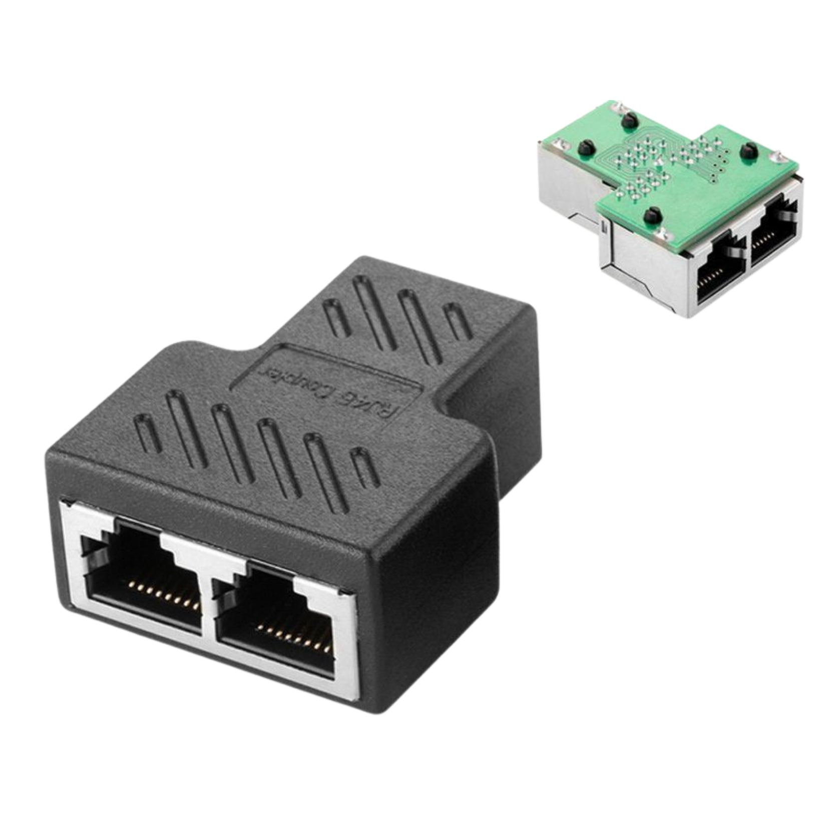 Разветвитель RJ-45 8P8C (F)<-->2 x 8P8C (F) ,FTP, ABS пластик, кат. 5eVCOM <CT252S> (1/200)