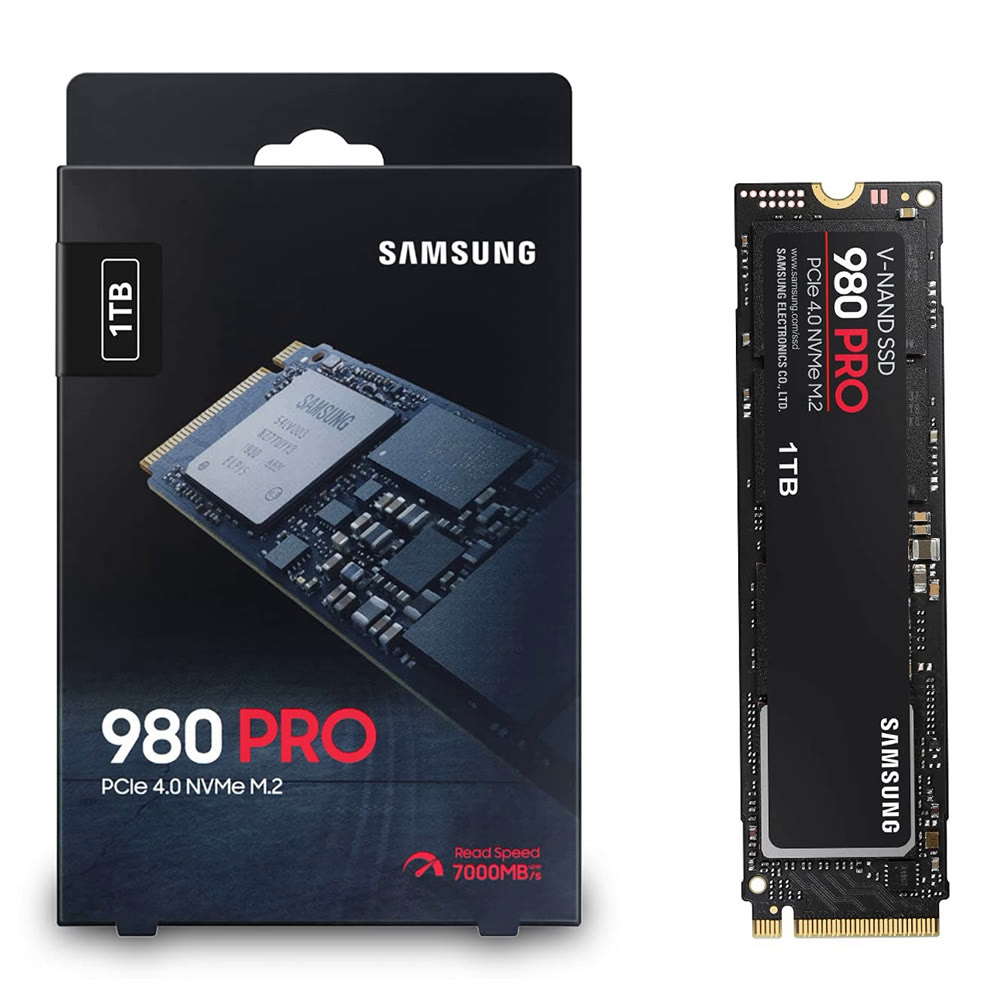 SSD накопитель Samsung 980 PRO MZ-V8P1T0BW 1ТБ, M.2 2280, PCI-E 4.0 x4, NVMe, M.2