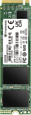 Внутренний SSD  Transcend  256GB  MTE220S, PCIe 3.0 x4, R/W - 3300/1250 MB/s, (M.2), 2280, 3D TLC NA