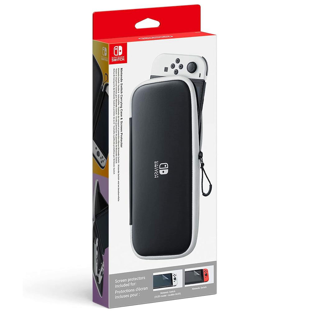 Чехол Nintendo Switch Oled Carrying Case & Screen Protector - Black (Official)