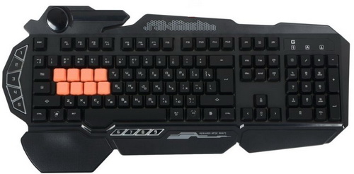 Клавиатура проводная игровая A4TECH Bloody B318 USB Multimedia Gamer LED  (подставка для запястий),