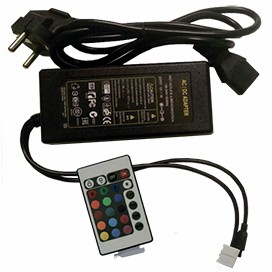 Ecola LED strip RGB IR controller моноблок с блоком питания 72W 12V 6A с инфракрасным пультом управл