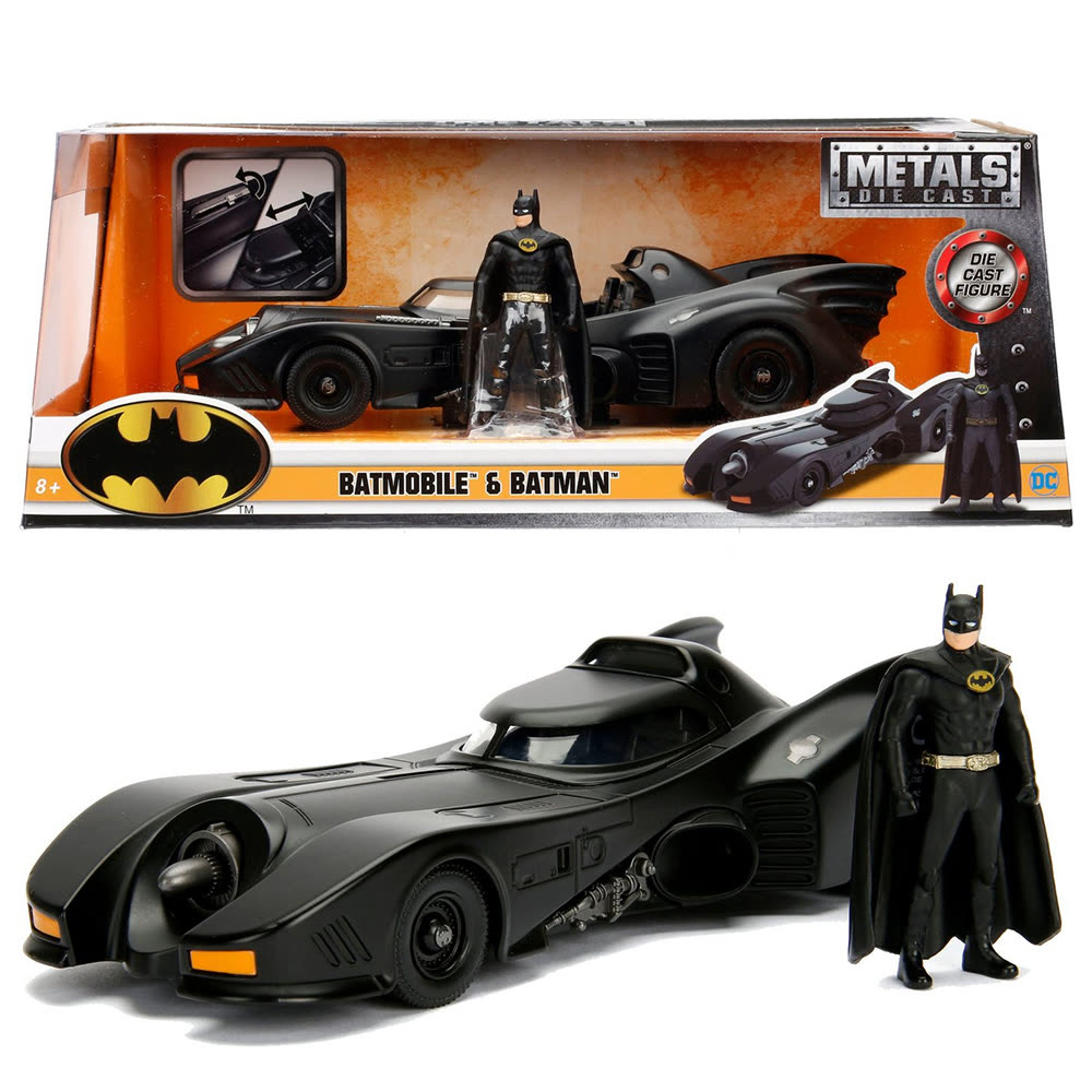 Модель автомобиля Jada 1:24 Batman 1989 Batmobile w/figure Die-Cast