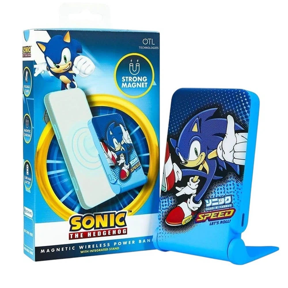 Внешний аккумулятор OTL Sonic The Hedgehog Power Bank 5000 mAH (Type C/Wireless)