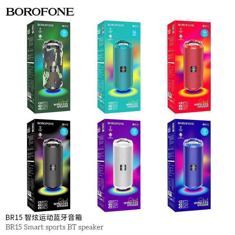 Колонка портативная Borofone BR15, Bluetooth 5.0 2*5W 1200mAh, цвет: чёрный (1/50)