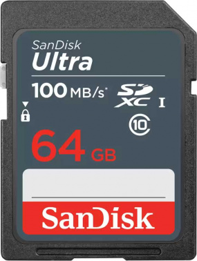 SDXC  64GB  SanDisk Class 10 Ultra UHS-I (100 Mb/s)