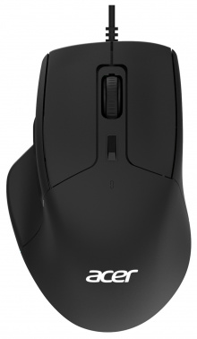 Мышь проводная Acer OMW130 оптическая (3600dpi) USB (6but), черный (1/40)