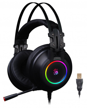 Игровая гарнитура A4TECH Bloody G528C черный 2м мониторные USB оголовье (G528C) (1/10)