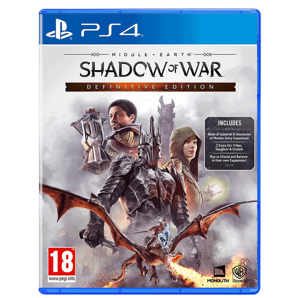 Middle - Earth: Shadow of War - Definitive Edition [PS4, английская версия]