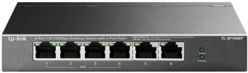 Коммутатор TP-LINK TL-SF1006P 6x100Mb 4PoE+ 67W неуправляемый (1/12)