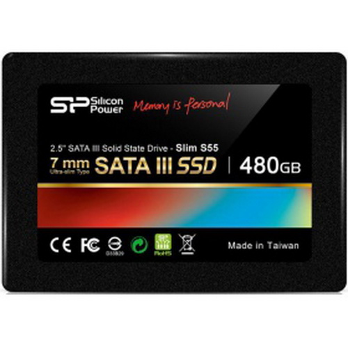 Внутренний SSD  Silicon Power  480GB  S55, SATA-III, R/W - 560/530 MB/s, 2.5", PS3108, TLC