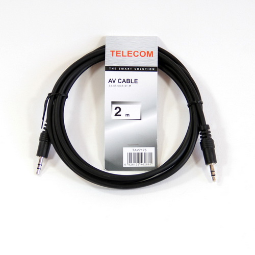 Кабель соединительный TELECOM 3.5 Jack (M) / 3.5 Jack (M), стерео, аудио, 2 м. (1/250)