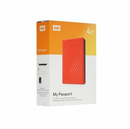 Внешний HDD  WD  4 TB  My Passport красный, 2.5", USB 3.0