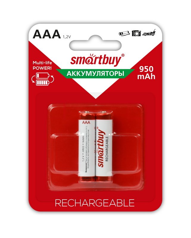 Аккумулятор Smartbuy R03 NiMh (950 mAh) (2 бл)   (24/240)
