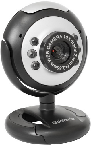 Веб-камера DEFENDER C-110, 0.3 Мп., USB 2.0, встроен. Микрофон, чёрная (1/50)