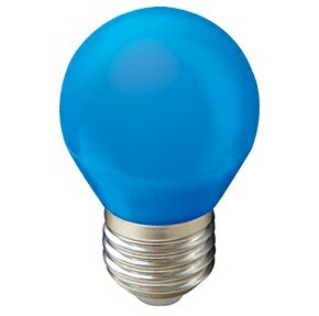 Лампа светодиодная ECOLA globe color 5,0W G45 220V E27 Blue шар Синий матовая колба 77x45(1/10/100)