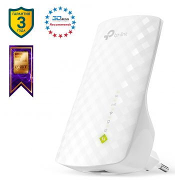 WIFI усилитель сигнала TP-LINK RE200 AC750 10/100BASE-TX/Wi-Fi белый (1/20)