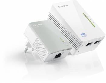 Адаптер Powerline TP-LINK TL-WPA4220 HomePlug AV/WiFi KIT Ethernet (ант.внутр.) (1/24)