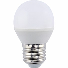 Лампа светодиодная ECOLA globe 8,0W G45 220V E27 4000K шар (композит) 78x45 (10/100)