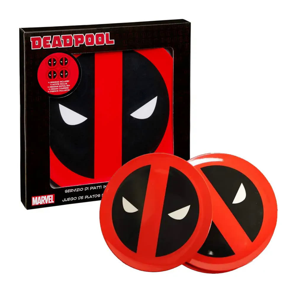 Набор меламиновых тарелок Marvel - Deadpool Melamine Plate 4-Pack