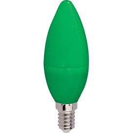 Лампа светодиодная ECOLA candle color 6,0W 220V E14 Green свеча Зеленая матовая колба 103x37(1/10/10