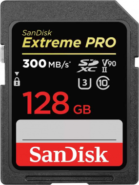 SDXC  128GB  SanDisk Class 10 Extreme Pro UHS-II (300 Mb/s)
