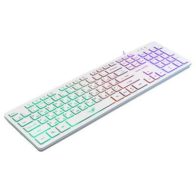 Клавиатура проводная игровая KGK-17U WHITE DIALOG Gan-Kata, с RGB-подсветкой, USB, белая (1/20)