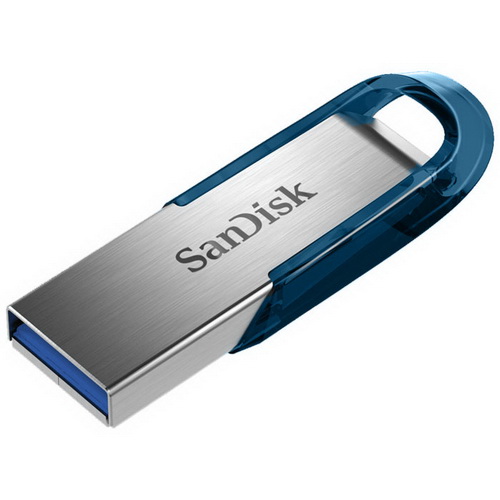 USB 3.0  64GB  SanDisk  Ultra Flair  корпус металл/синий