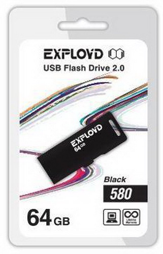 USB  64GB  Exployd  580 чёрный